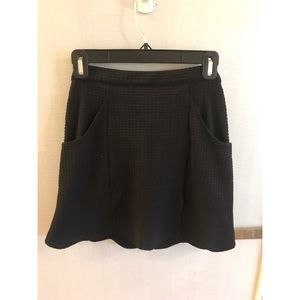 Black mini skirt